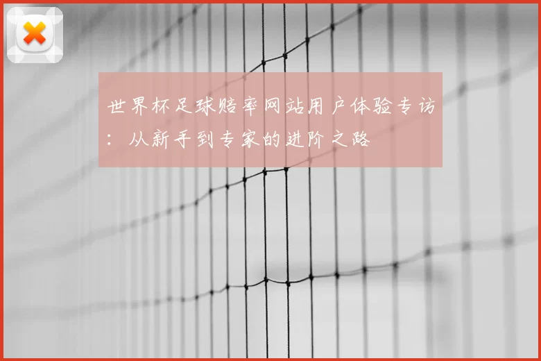 世界杯足球赔率网站用户体验专访:从新手到专家的进阶之路