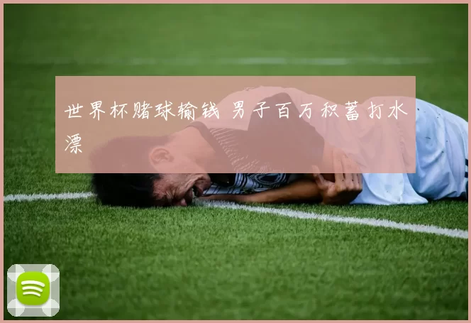 世界杯赌球输钱 男子百万积蓄打水漂