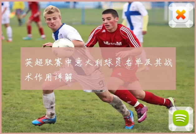 英超联赛中意大利球员名单及其战术作用详解